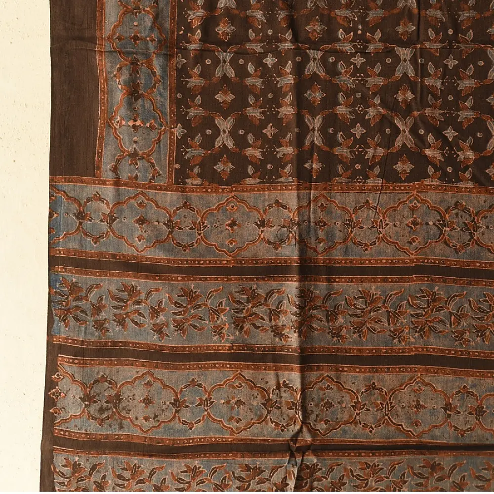 Shop Ajrakh Block Printed Pure Cotton Dupatta