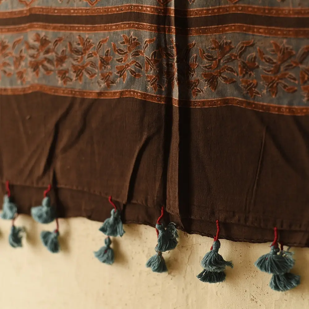 Shop Ajrakh Block Printed Pure Cotton Dupatta
