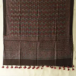 Sakhi . सखी ⁂ Ajrakh Block Printed Pure Cotton Dupatta (16)