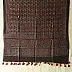Ajrakh printed cotton dupatta with intricate hand carved block patterns