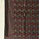 Ajrakh printed cotton dupatta with intricate hand carved block patterns
