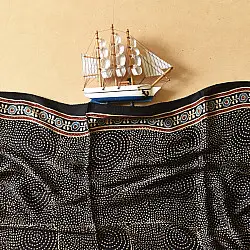 Anagi | Ajrakh Printed Modal Silk Stole With Natural Dyed