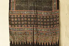 Anagi | Ajrakh Printed Modal Silk Stole With Natural Dyed
