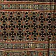 black gold ajrakh modal silk dupatta hand block printed large chand moon medallion bundi dot jaal body ornate eight-pointed star pallu traditional mihrab arched detail wedding festive wear sustainable luxury natural dyed with tassels