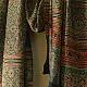 mulberry silk ajrakh dupatta olive green teal blue geometric star clover jaal block print heavy red black border hand block printed natural dyed silk dupatta