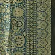 teal indigo ajrakh cotton square scarf clover floral clover block print geometric circular jaal hand block printed natural dyed scarf tassels