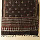 Black and red Ajrakh cotton dupatta with detailed geometric composition