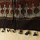 Black and red Ajrakh cotton dupatta with detailed geometric composition