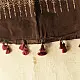 chocolate brown indigo madder red ajrakh modal silk dupatta hand block printed floral vine jaal body ornate geometric lozenge pallu traditional mihrab arched detail wedding festive wear sustainable luxury natural dyed with tassels