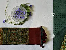 चारु ⚘ Ajrakh Mul Cotton Saree ⚘ 24