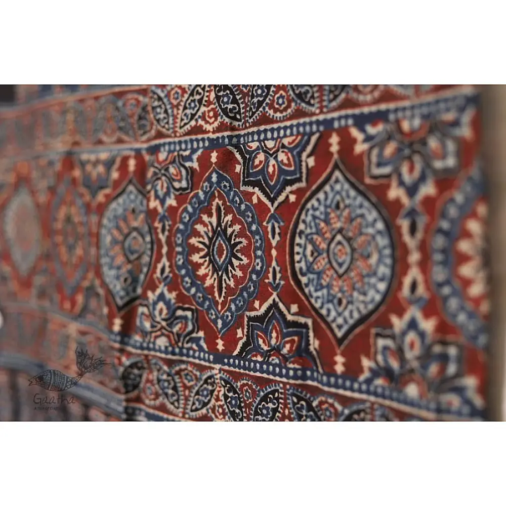 पर्व | Chanderi Ajrakh Stole - 1