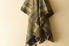 Sakhi . सखी | Ajrakh Block Printed Pure Cotton Dupatta  (18)