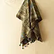 Dual-toned Ajrakh cotton dupatta with intricate detailing