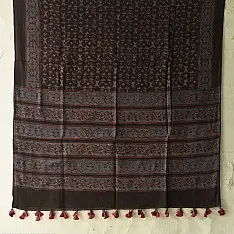Sakhi . सखी ⁂ Ajrakh Block Printed Pure Cotton Dupatta (18)