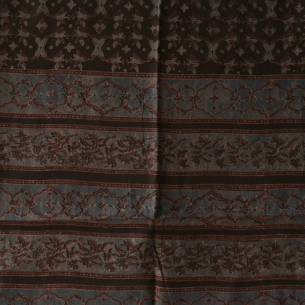 Handcrafted Ajrakh dupatta with pure cotton weave and natural dye finish