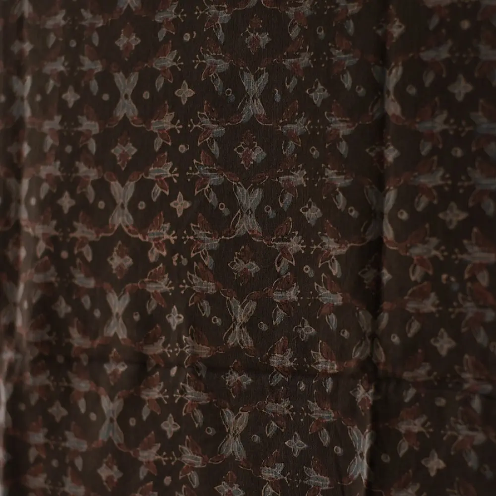 Handcrafted Ajrakh dupatta with pure cotton weave and natural dye finish