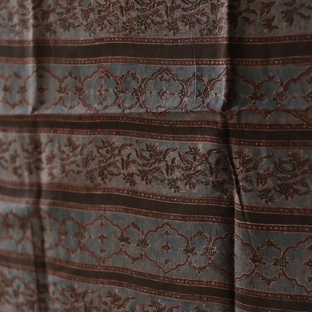 Handcrafted Ajrakh dupatta with pure cotton weave and natural dye finish