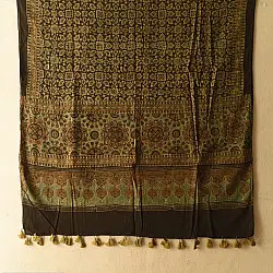 Sakhi . सखी | Ajrakh Block Printed Pure Cotton Dupatta  (19)