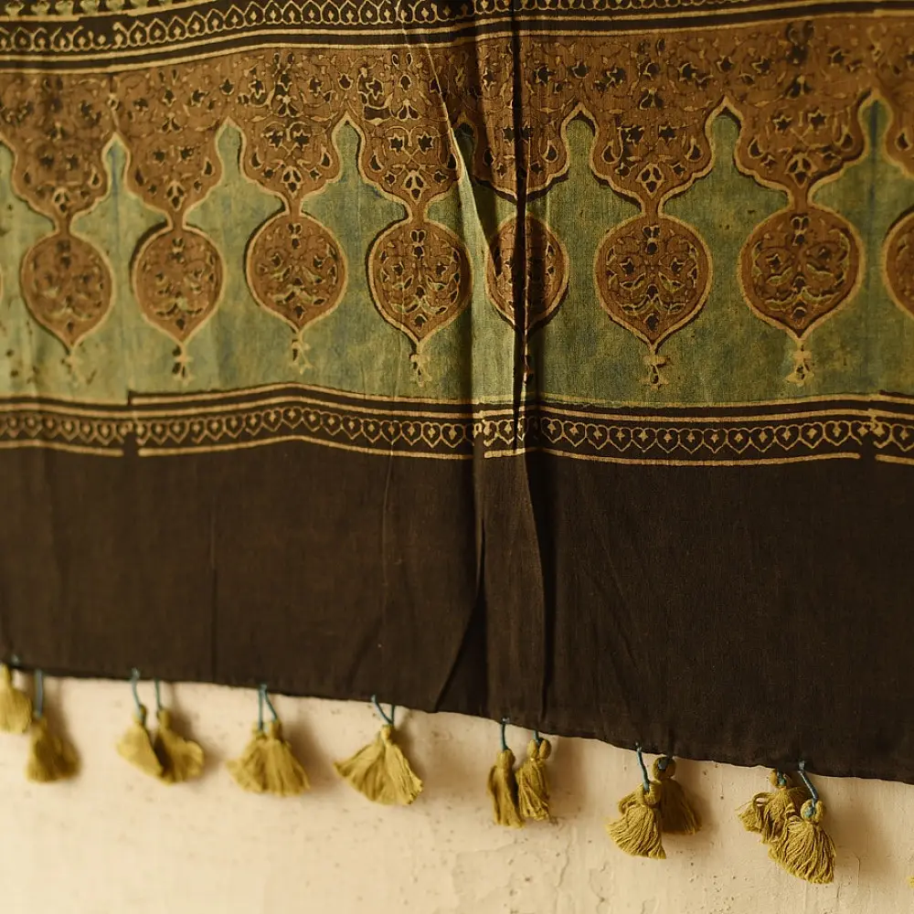 Shop Ajrakh Block Printed Pure Cotton Dupatta