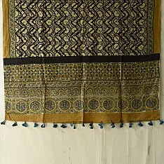 Sakhi . सखी ⁂ Ajrakh Block Printed Pure Cotton Dupatta (19)