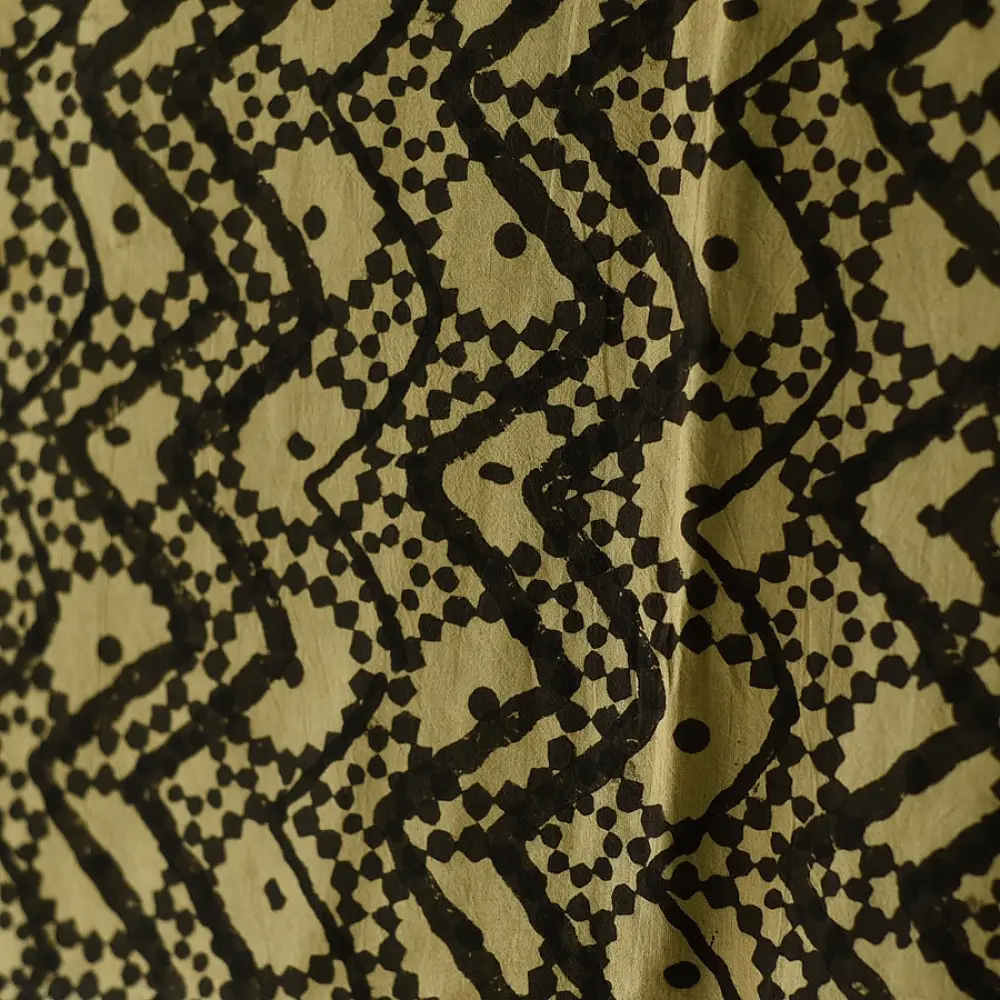 Ajrakh block print dupatta in pure cotton with earthy natural colors
