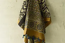 Sakhi . सखी ⁂ Ajrakh Block Printed Pure Cotton Dupatta (19)