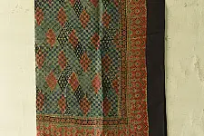Neelanjana . नीलांजना ~ Square Ajrakh Silk Checks Scarf