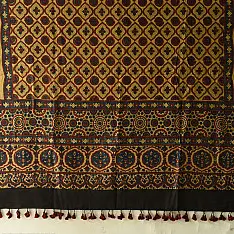 Sakhi . सखी ⁂ Ajrakh Block Printed Pure Cotton Dupatta (20)