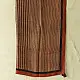 terracotta red brown ajrakh cotton square scarf vertical striped line block print hand block printed natural dyed scarf tassels