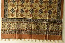 Sakhi . सखी ⁂ Ajrakh Block Printed Pure Cotton Dupatta (21)