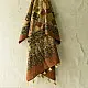 Yellow and orange multi-coloured Ajrakh cotton dupatta with heritage design