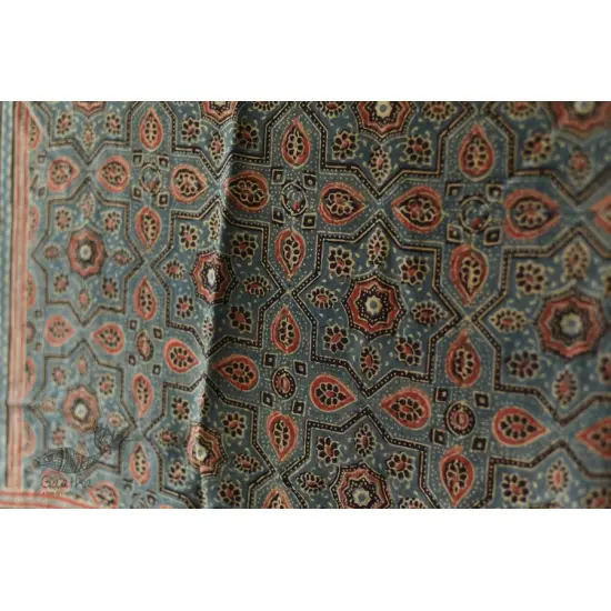 buy Ajrakh Block Printed Mulberry Silk Dupatta