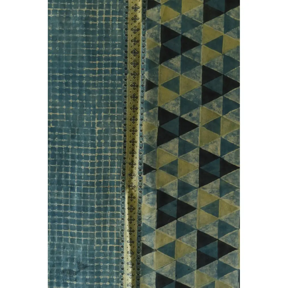 buy Ajrakh Block Printed Mulberry Silk Dupatta