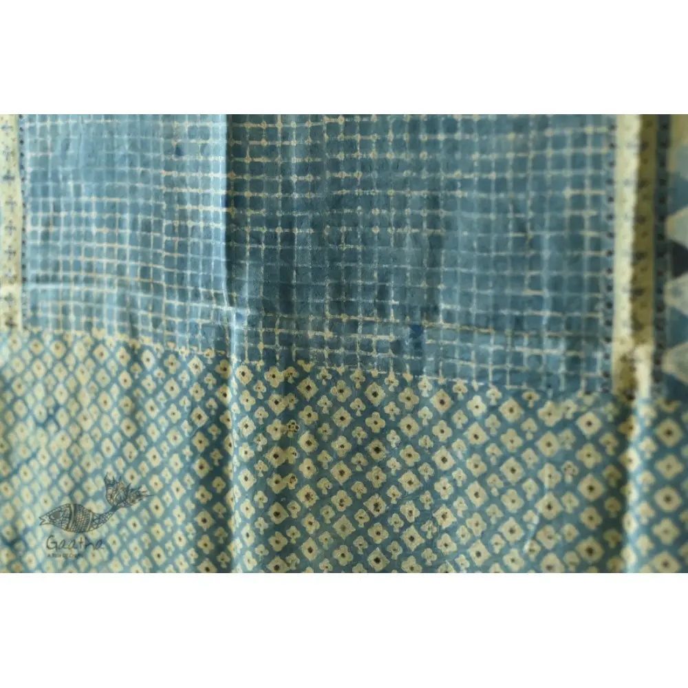 buy Ajrakh Block Printed Mulberry Silk Dupatta