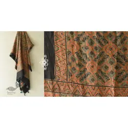 Ajrakh Mulberry Silk Dupatta - G