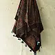 Black and red Ajrakh cotton dupatta with detailed geometric composition
