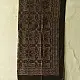deep brown ajrakh cotton square scarf large floral mandala geometric block print hand block printed natural dyed scarf tassels