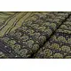 Organza ajrakh printed saree with zari border