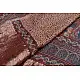 Organza ajrakh printed saree with zari border