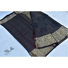 Nandini . नंदिनी ⚘ Organza Ajrakh Saree With Zari Border ⚘ 3