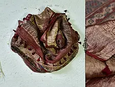 Nandini . नंदिनी ⚘ Organza Ajrakh Saree With Zari Border ⚘ 8