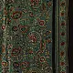 teal indigo ajrakh cotton square scarf red cream floral jaal vine block print hand block printed natural dyed scarf tassels