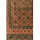 Multi-coloured Ajrakh pure cotton dupatta with layered resist dye patterns