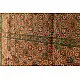 Multi-coloured Ajrakh pure cotton dupatta with layered resist dye patterns