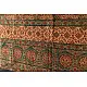 Multi-coloured Ajrakh pure cotton dupatta with layered resist dye patterns