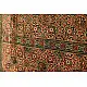 Multi-coloured Ajrakh pure cotton dupatta with layered resist dye patterns