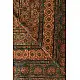 Multi-coloured Ajrakh pure cotton dupatta with layered resist dye patterns
