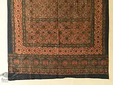 Sakhi . सखी ~ Both Side Block Printed Ajrakh Cotton Dupatta (K)