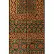 Multi-coloured Ajrakh block print dupatta with rich earthy tones