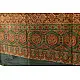 Multi-coloured Ajrakh block print dupatta with rich earthy tones